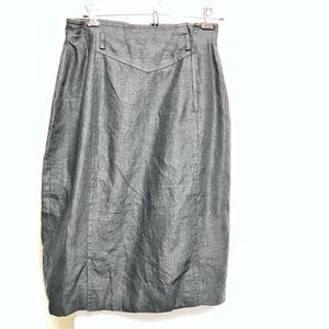 Escada black Linen Pencil Skirt size 38 or M : Box B: